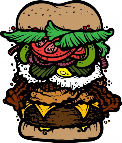 Burger Logo Colored 422x494 Burgers!